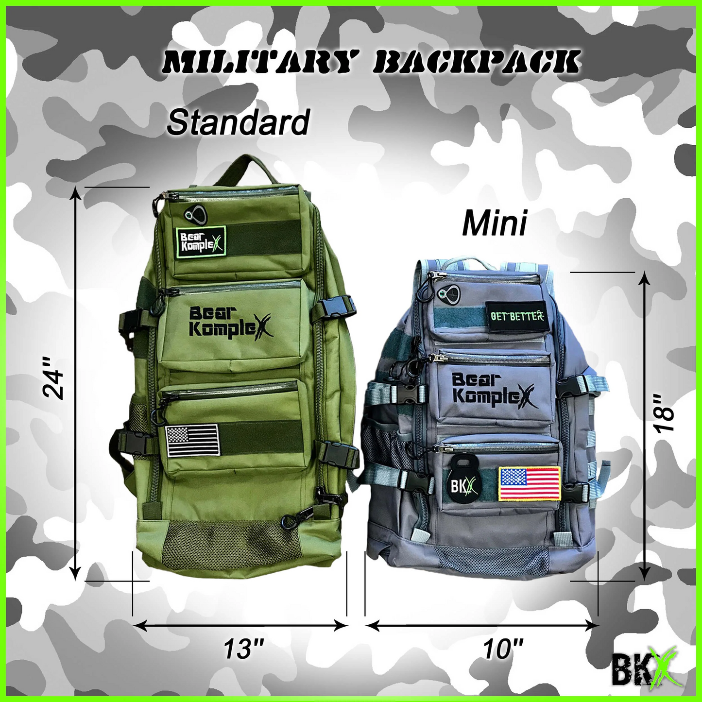 BEAR KOMPLEX | Mochila Mini Military Pink