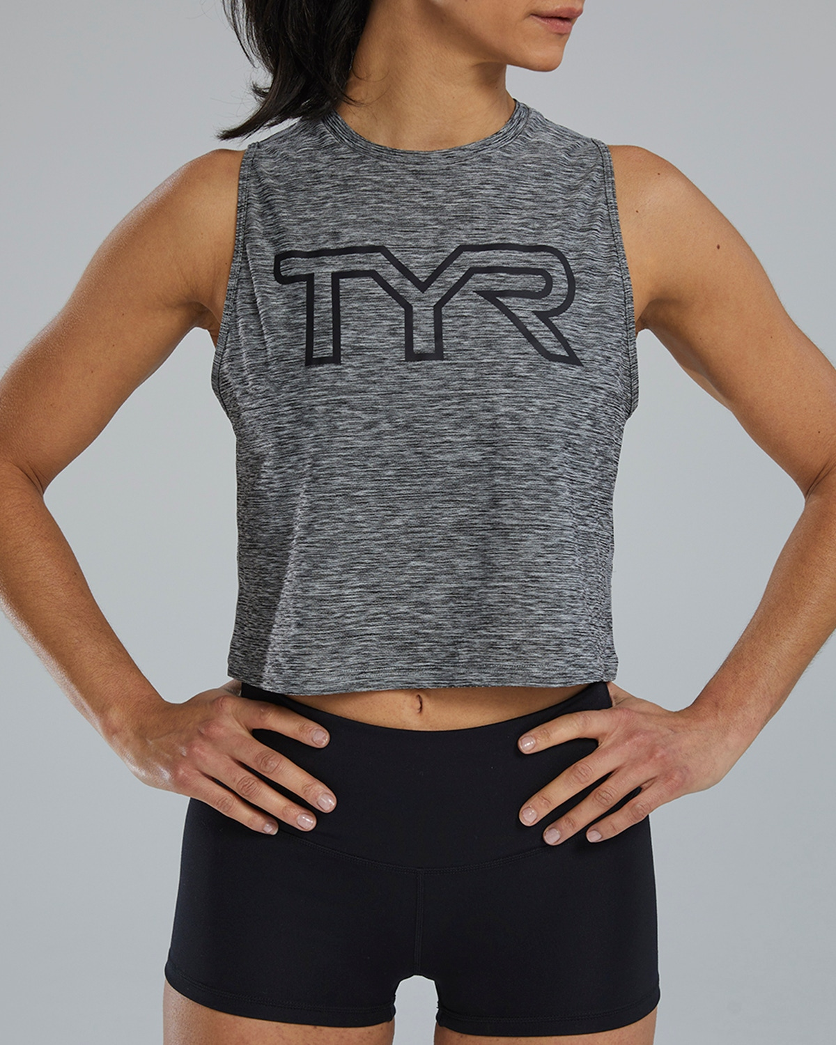 TYR | Cropped Tank Airtec Heather Grey