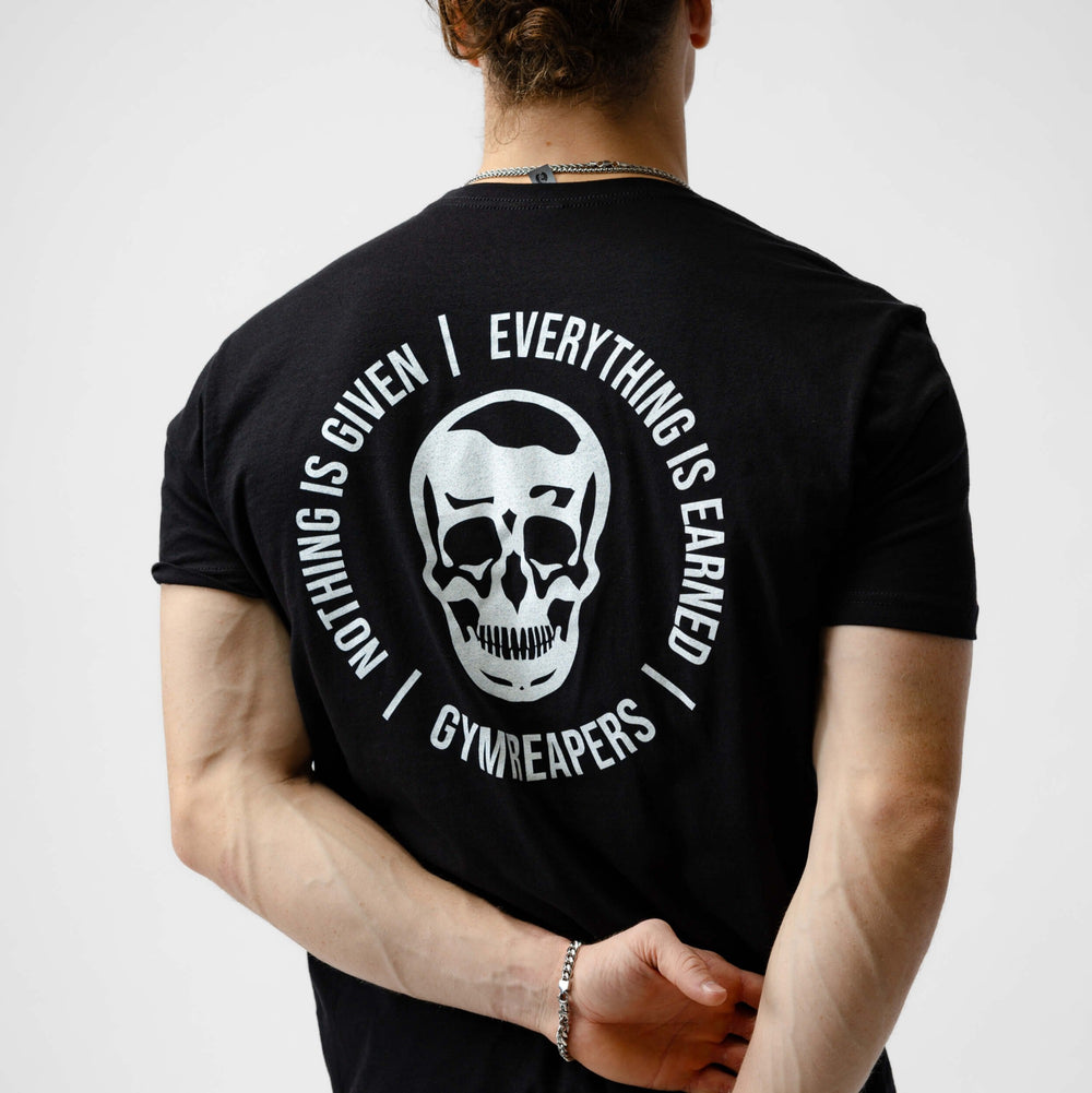 GYMREAPERS | Playera con sello Black/White