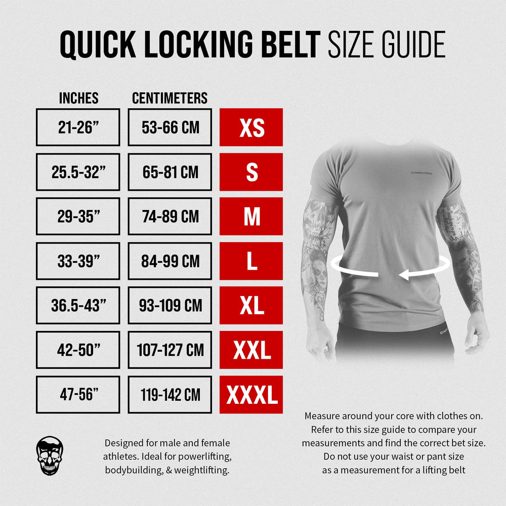 GYMREAPERS | Cinturón Quick Locking Black/Black
