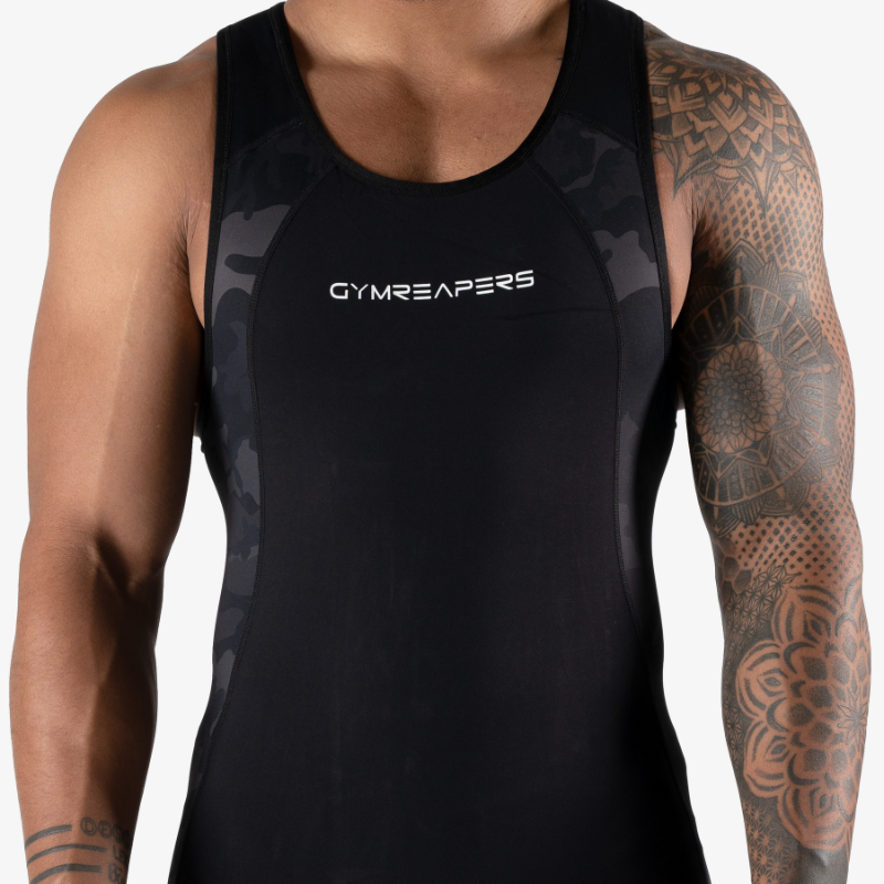 GYMREAPERS | Apex Weightlifting Singlet - Midnight Camo