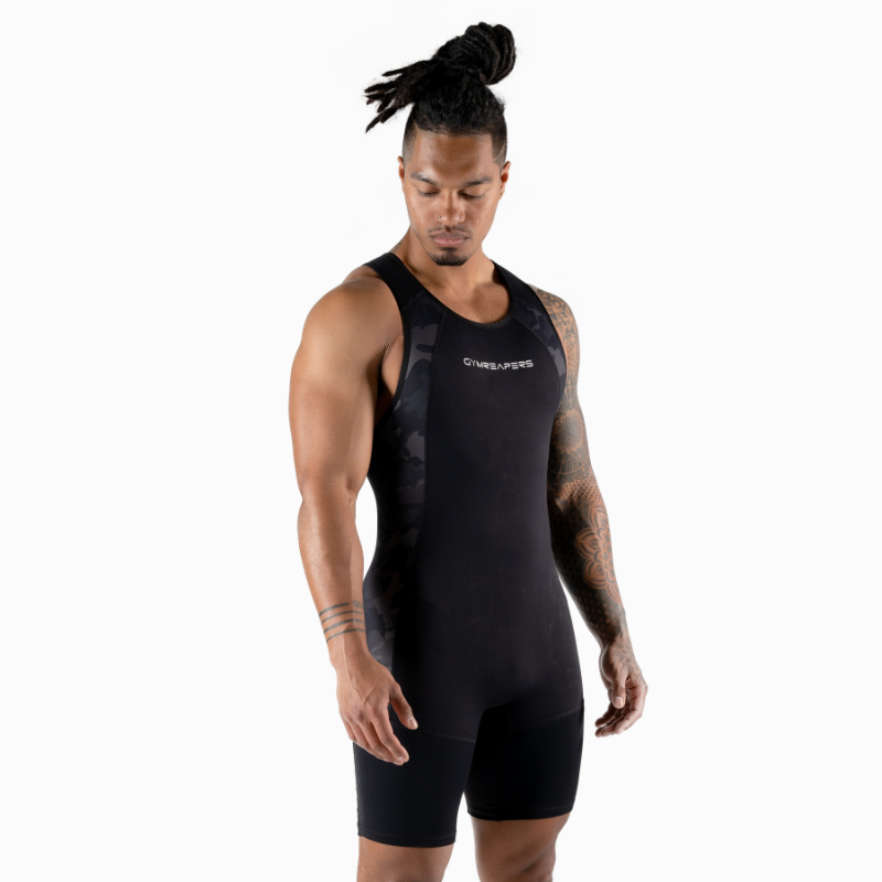 GYMREAPERS | Apex Weightlifting Singlet - Midnight Camo